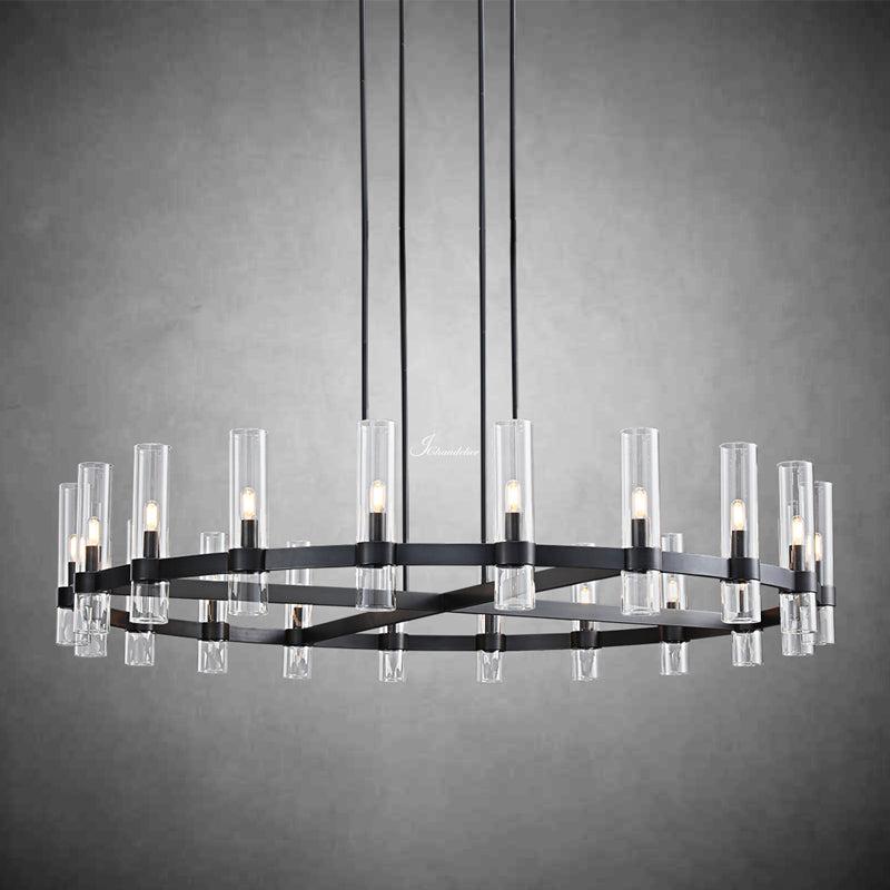 Ravion Round Chandelier 60", solid brass - view 3