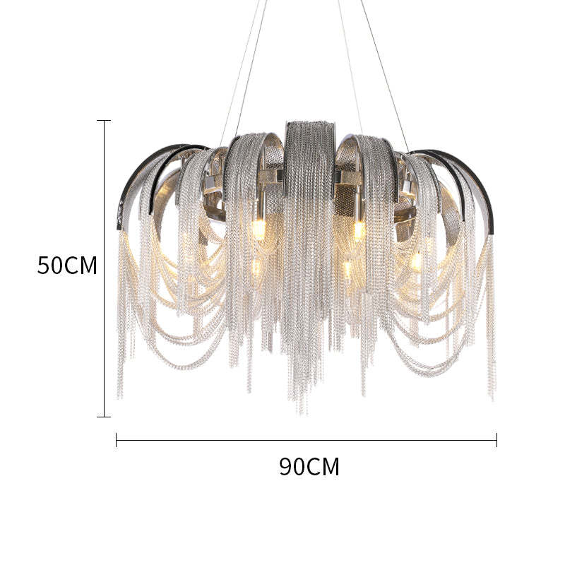 Liz Luxury Aluminum Chain Tassel Chandelier - view 14