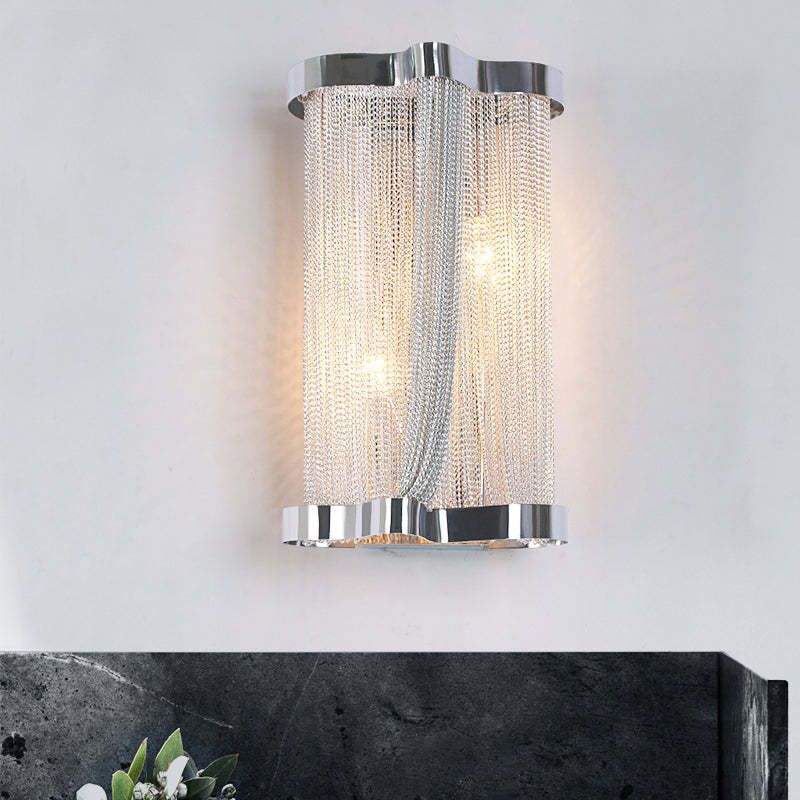 Ashley Aluminum Chain Tassel Wall Sconce, chandelier