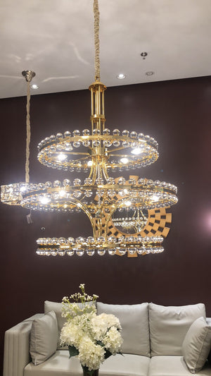Modern 2/3 Ring Glass Ball Chandelier for Low-ceiling - view 5