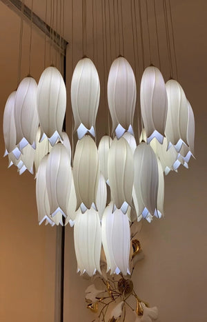 Elegant Flower Chandelier For Foyer/ Staircase - view 13