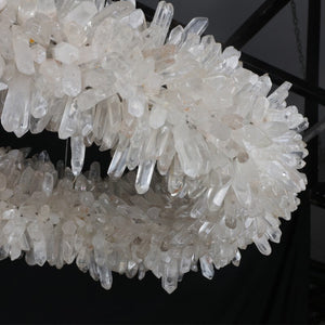 Vosa Modern Clear Geode Quartz Crystal Oval Chandelier 47" - view 3