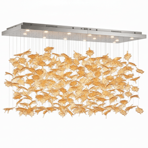 Multicolor Crystal Spiral Maple Leaf Chandelier - view 53