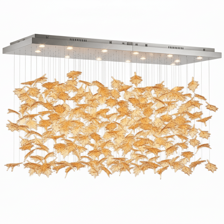Multicolor Crystal Spiral Maple Leaf Chandelier - view 53
