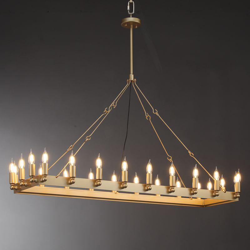 Celestine Vintage Candelabra Rectangular Chandelier
