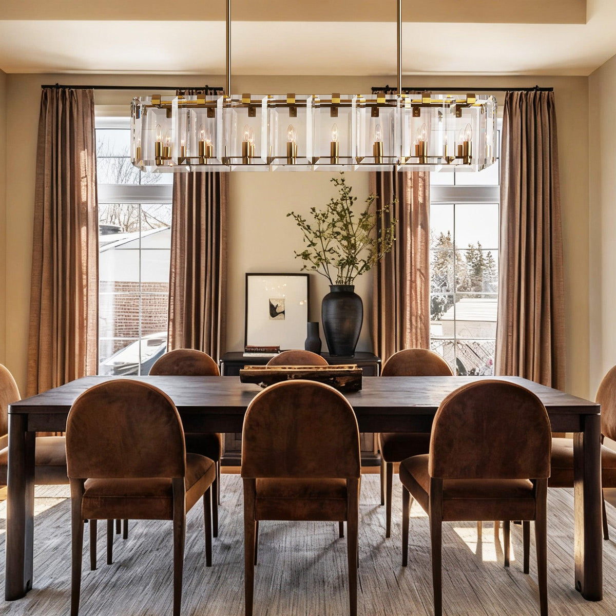 Amaya Rectangular Chandelier 12/16 Light