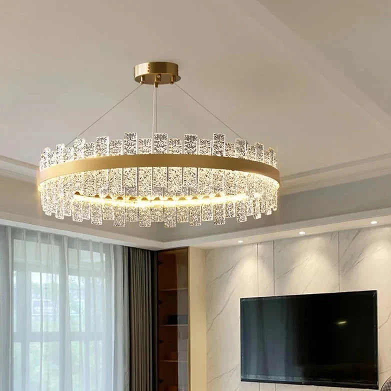 Flake Modern style Round crystal chandelier - view 3