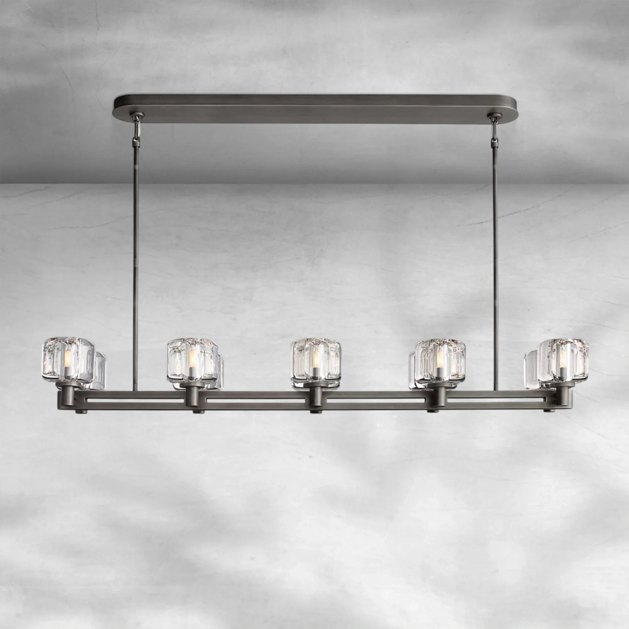 Delume Double Linear Chandelier 54"72"