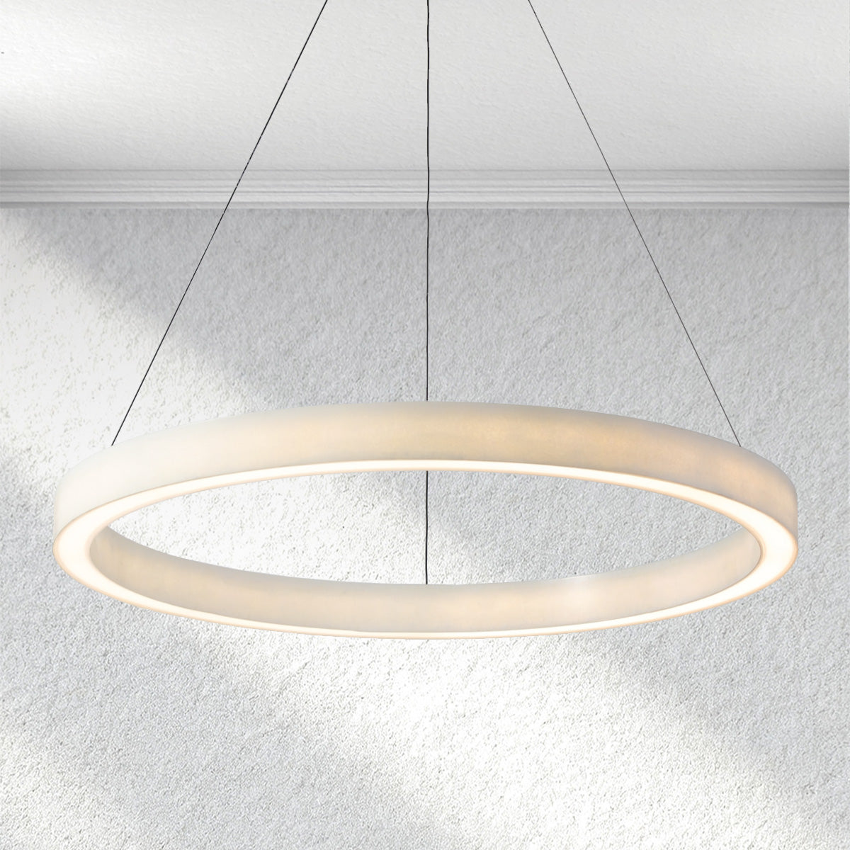 Alabaster StoneGlow Round Chandelier - view 2