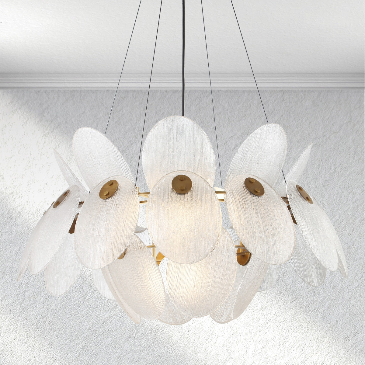 Snow Petal Glass Chandelier - view 2