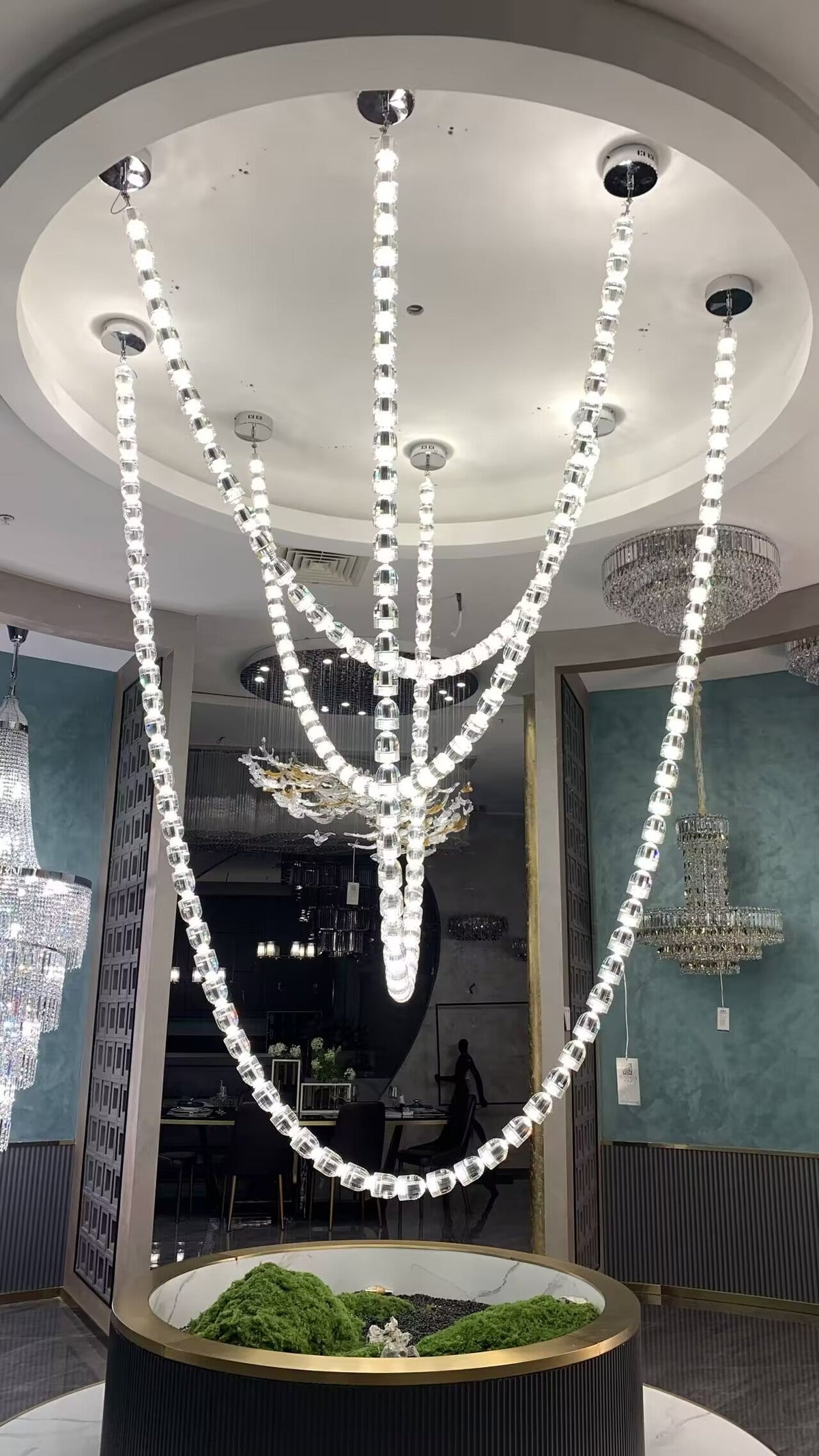 Modern Crystal Bullet  Necklace Chain Chandelier for Living Room/Staircase/Foyer/Hotel/Restaurant - view 10