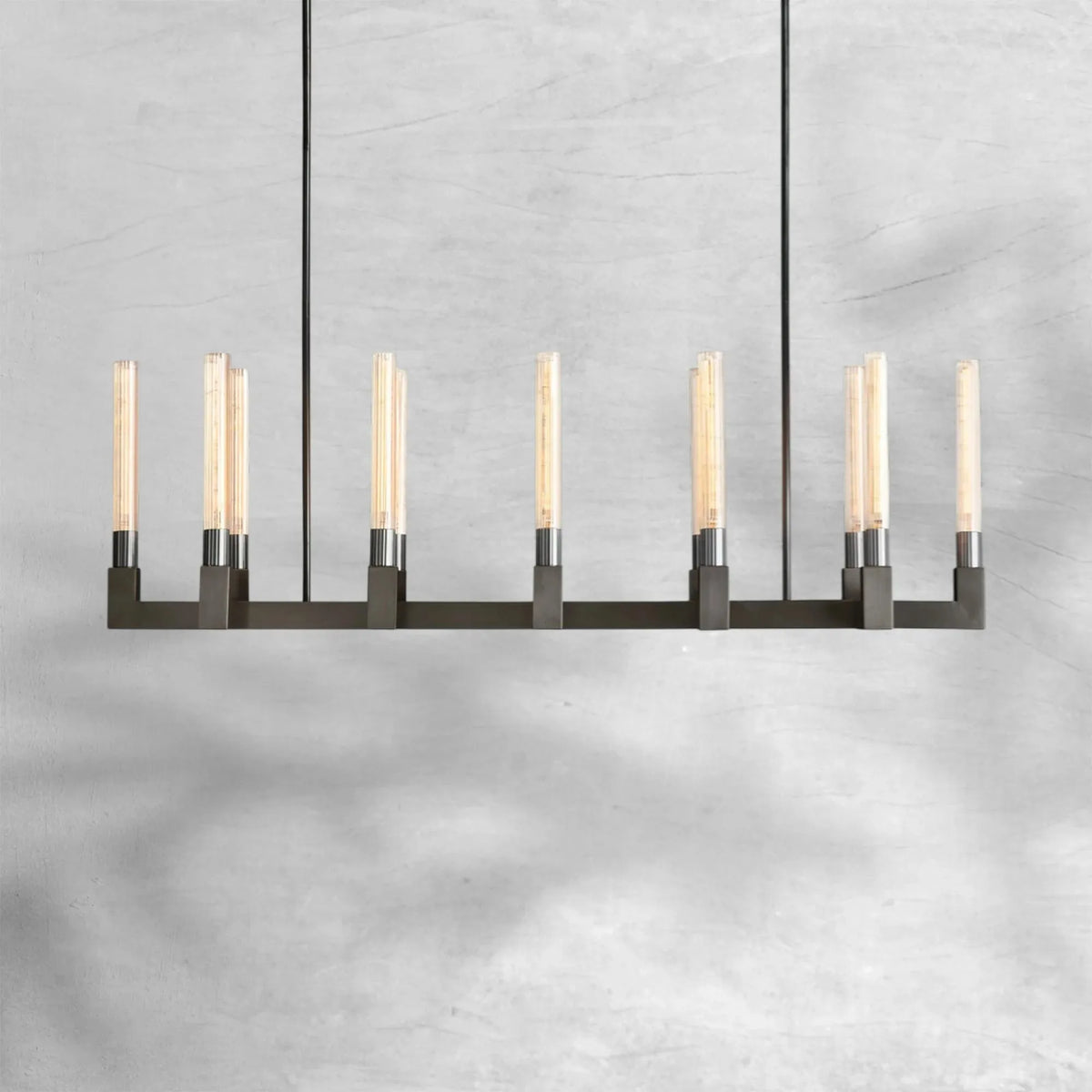 Chantelle Glass Linear Chandelier 55" - view 2