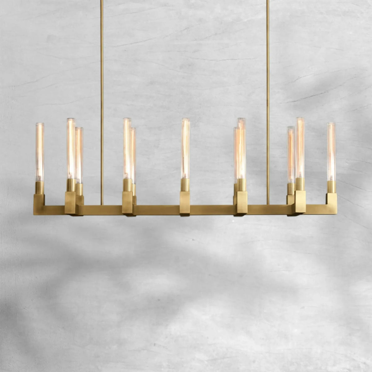 Chantelle Glass Linear Chandelier 55"