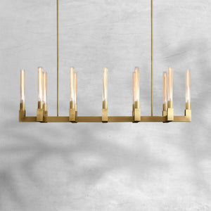 Chantelle Glass Linear Chandelier 55"
