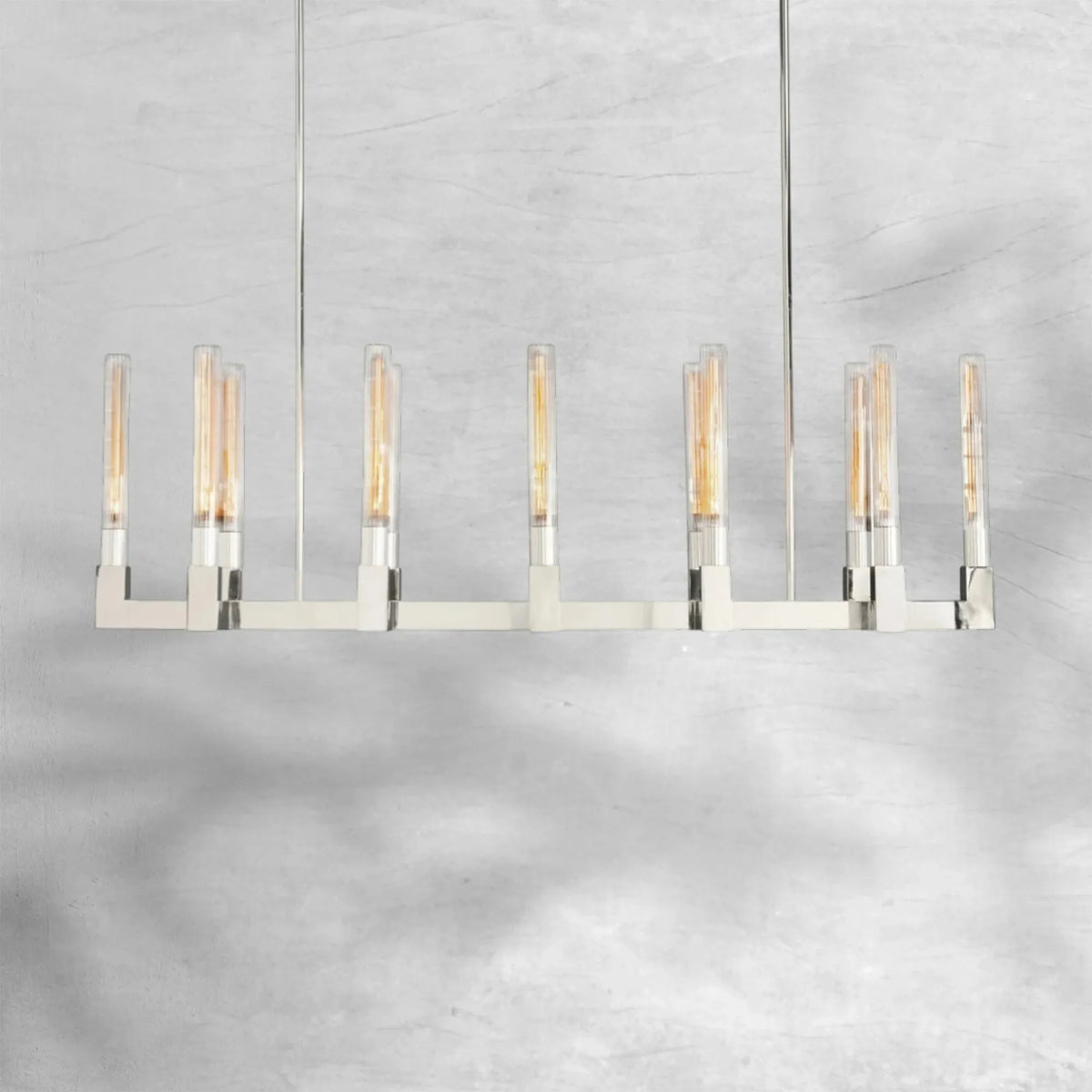 Chantelle Glass Linear Chandelier 55" - view 3