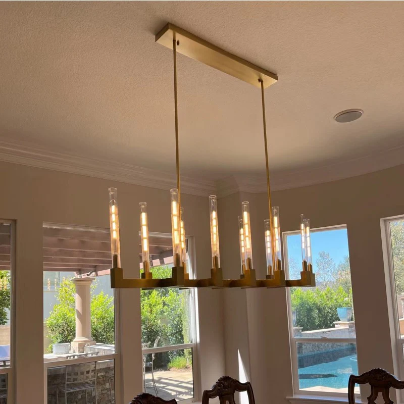 Chantelle Glass Linear Chandelier 55" - view 5