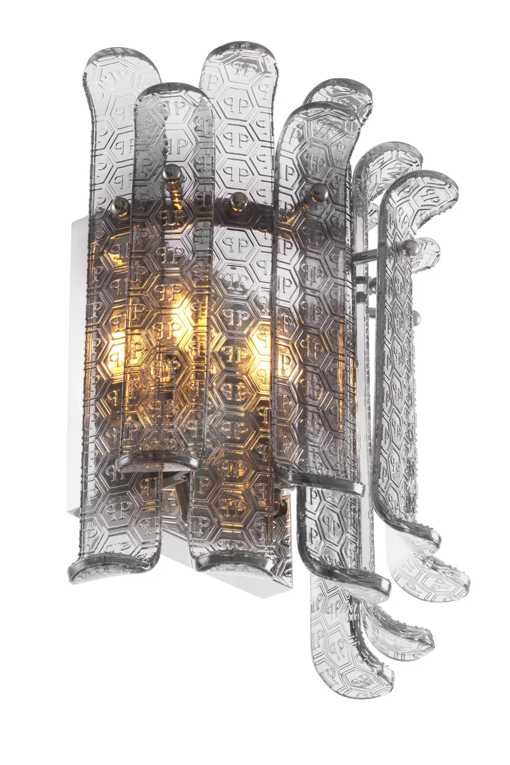 Odalys Smoked Glass Creative Wall Sconces, smoke glass chandelier - view 5