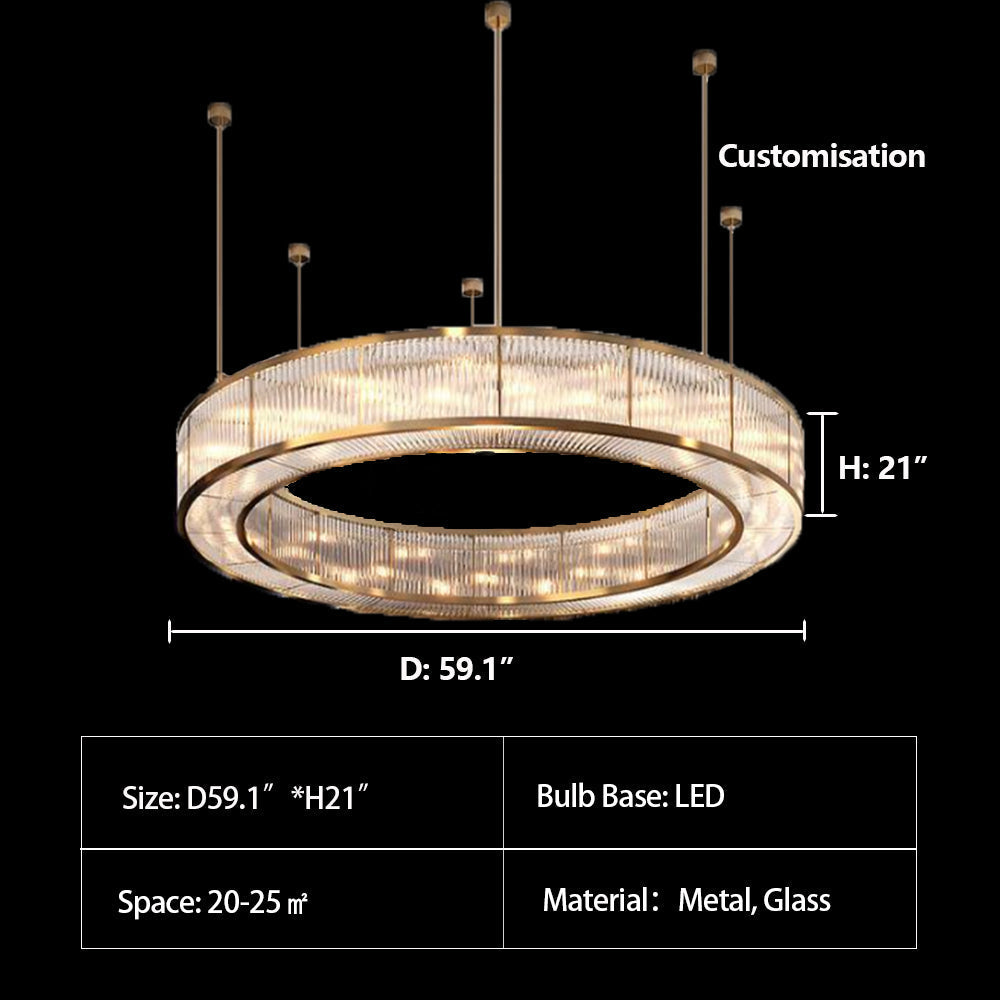 Modern Round Drum Dimmable Chandelier for Living Room/Bedroom - view 7