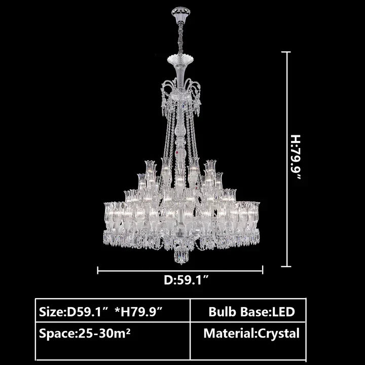 Multi Layer Chrome Crystal Chandelier in French Style with Romantic Branch Flowers for Grand Hallway and Staircase - view 8