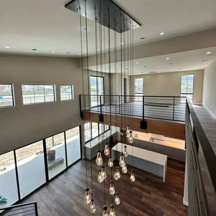 Raindrop Glass Linear Chandelier 72" - view 14
