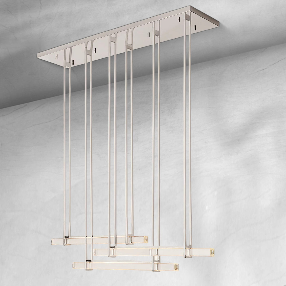 Aureon Crystal Triple Bar Linear Chandelier - view 5