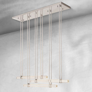 Aureon Crystal Triple Bar Linear Chandelier - view 5