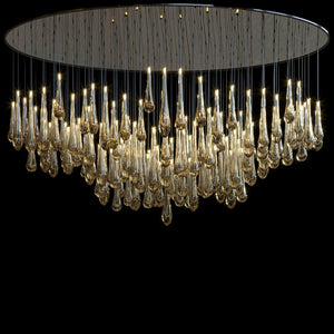 Aurelia Amber Teardrop Rain Glass Chandelier - view 5