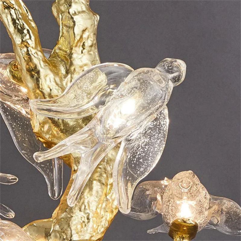 Lucky Bird Glass Tree Branch Chandelier - view 5