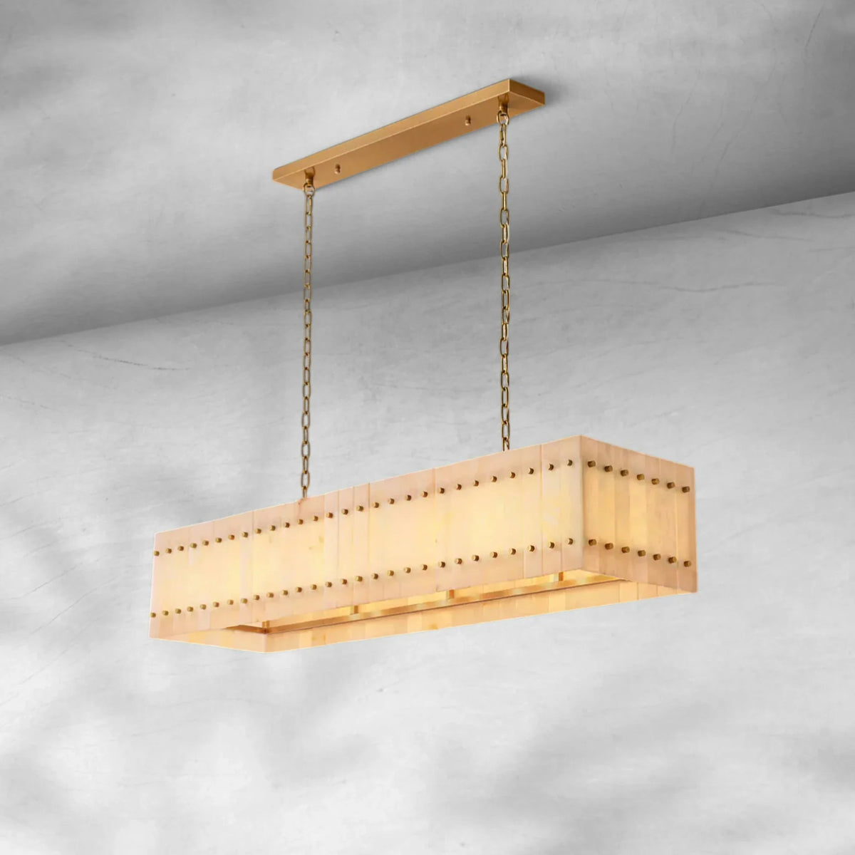 Sienna Marcus Alabaster Linear Chandelier 54''72'' - view 8