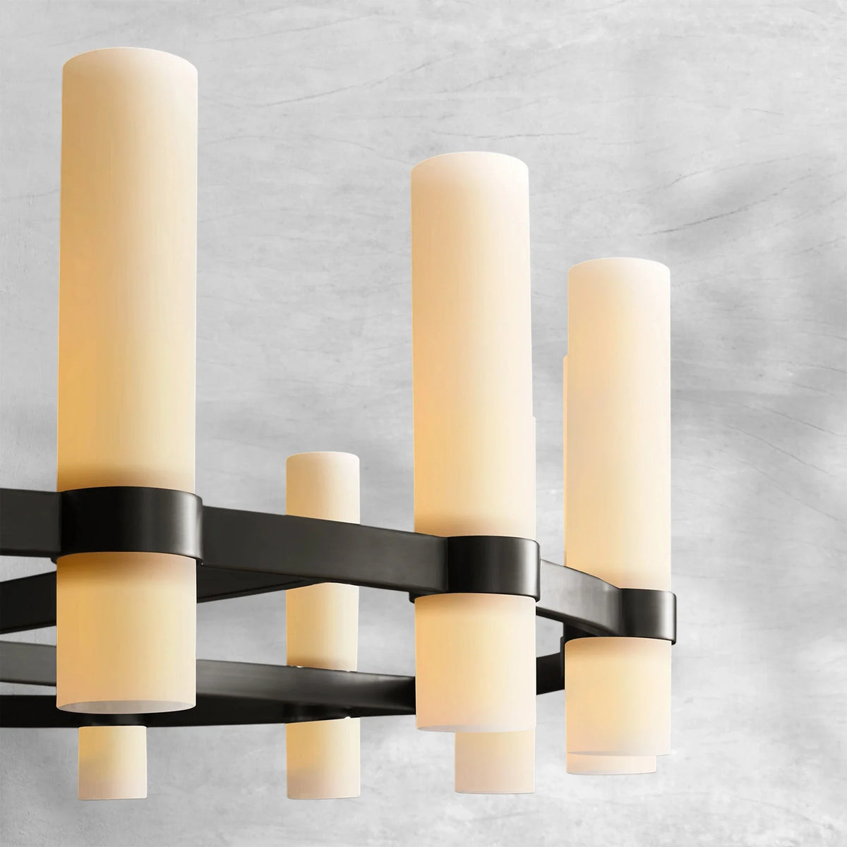 Ravion Round Milk Glass Chandelier - view 8