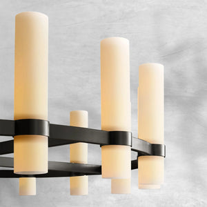 Ravion Round Milk Glass Chandelier - view 8