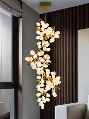 Large Branch Copper Chandelier with Grape Shape Bulbs Unique and Creative Light Fixture for Staircase/ Duplex/ High Ceiling Living Room/ Restaurant - view 5