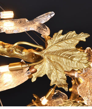 Branch Maple Leaf Crystal Chandelier - view 9