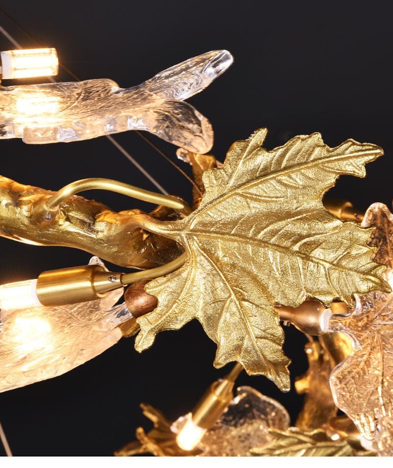 Branch Maple Leaf Crystal Chandelier - view 9