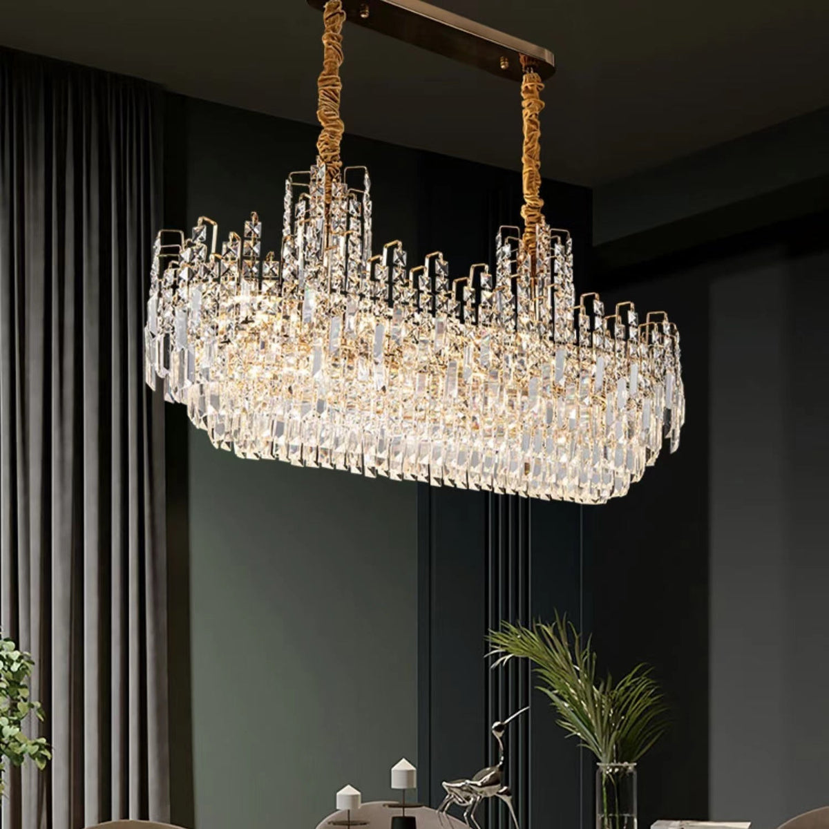 Luxury Hotel Hallway Ceiling Lighting Fixture Large Round Crystal Chandelier For Foyer Living Room Staircase - view 15