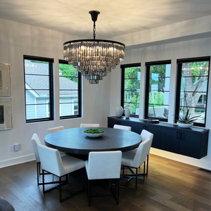 Falria Multi-Tier Clear/Smoke Crystal Round Chandelier - view 15