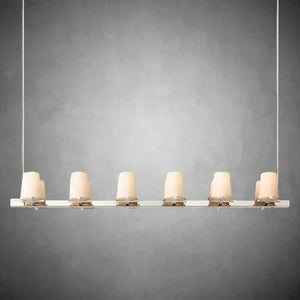 Prism Fabric Shade Linear Chandelier 49" 60" - view 6