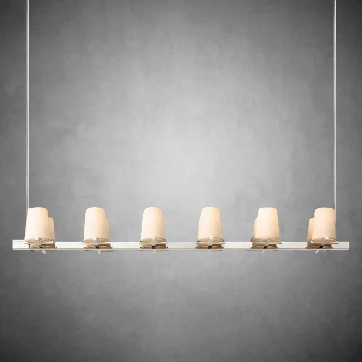 Prism Fabric Shade Linear Chandelier 49" 60" - view 6
