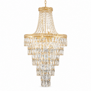 550 Square Diamond Round Pendant - Gold