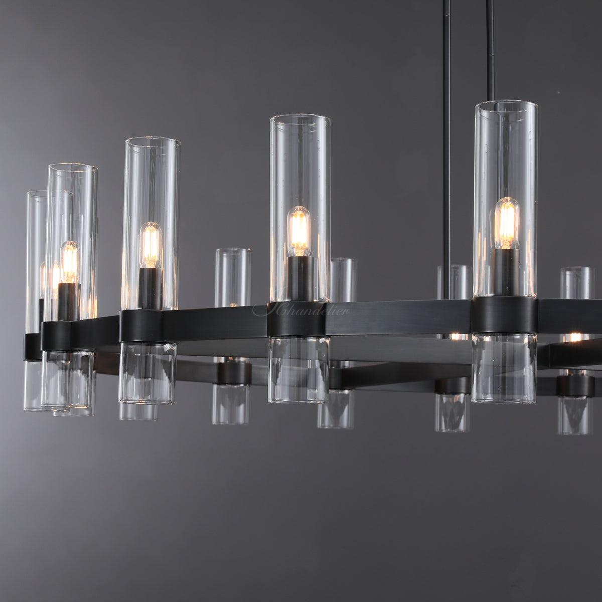 Ravion Round Chandelier 60", solid brass - view 7