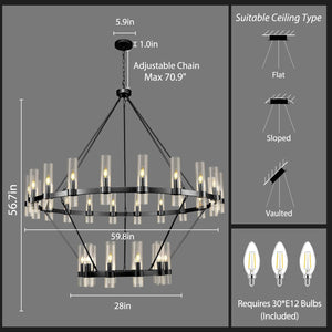 60 Inch Wagon Wheel Chandelier - view 12