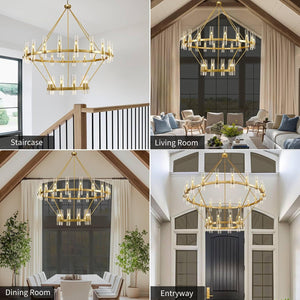 60 Inch Wagon Wheel Chandelier - view 6