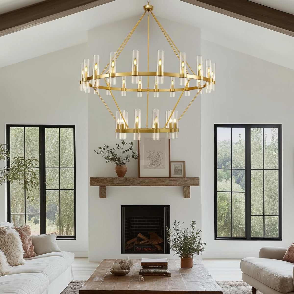 60 Inch Wagon Wheel Chandelier - view 2