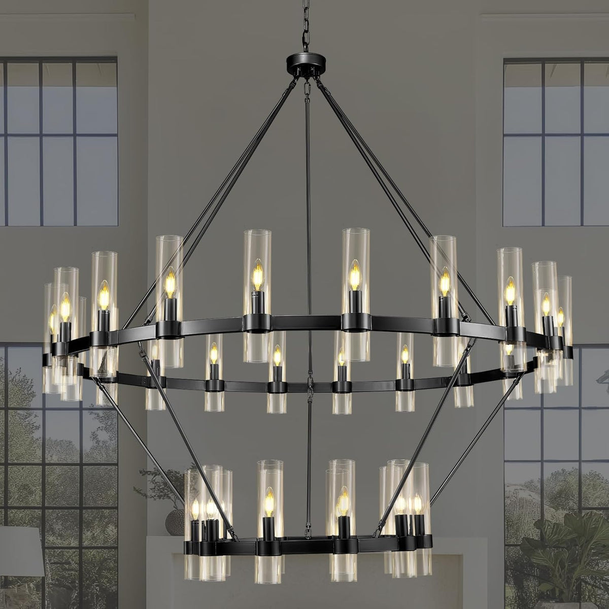60 Inch Wagon Wheel Chandelier - view 8