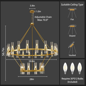 60 Inch Wagon Wheel Chandelier - view 5