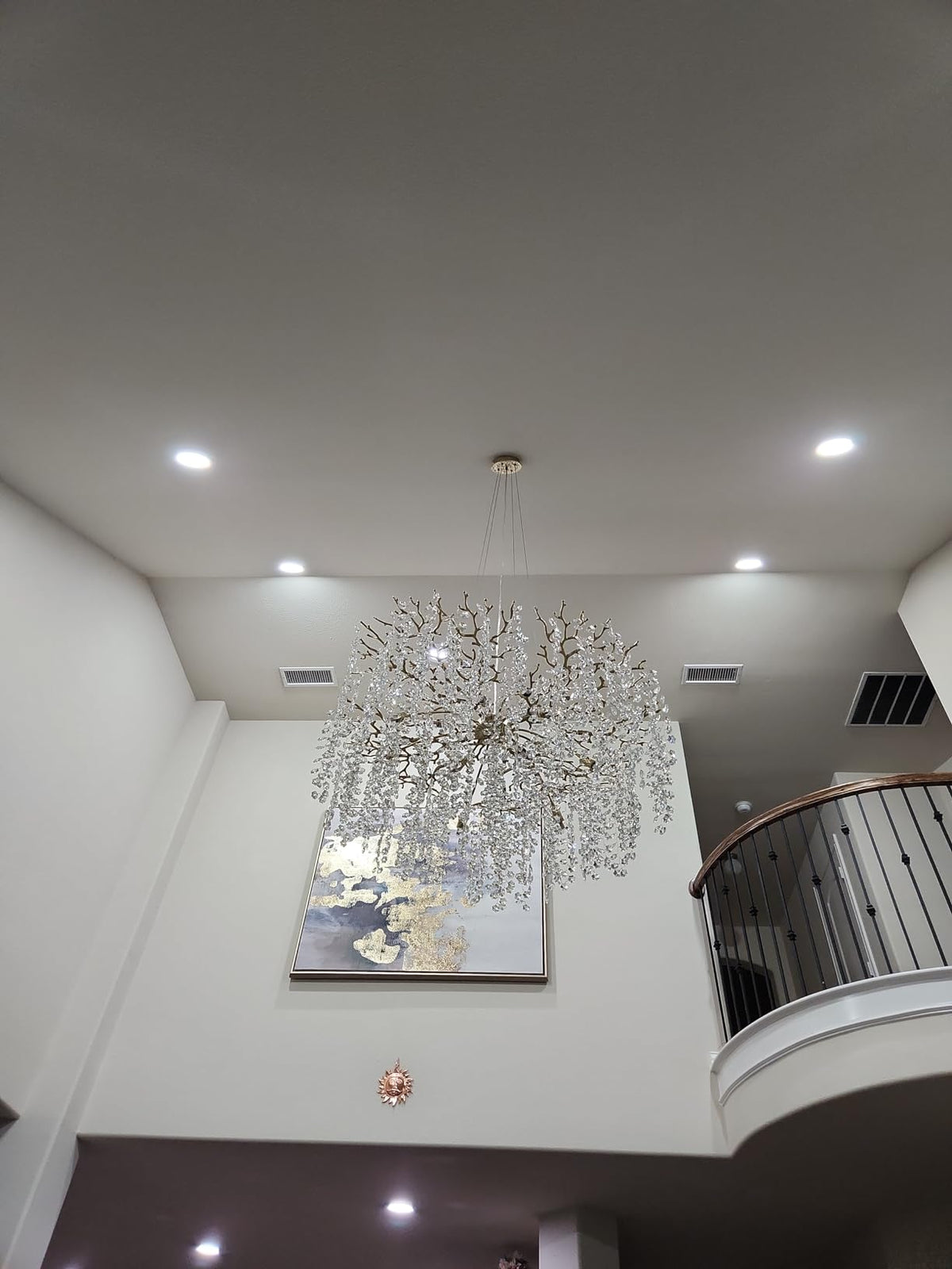 Modern Round/Rectangular Floral Crystal Chandelier for Low-ceiling - view 14