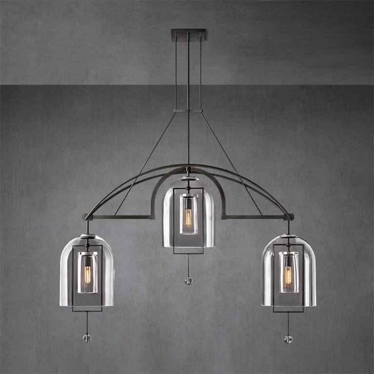 Fable Grand Linear Chandelier 61" 3 Lights