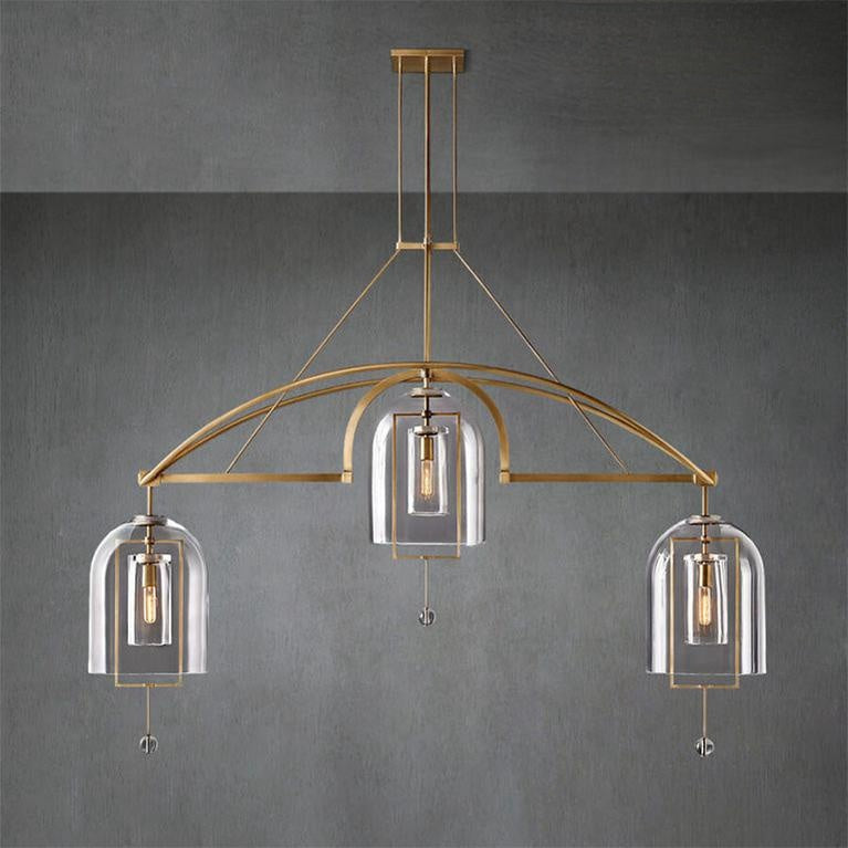 Fable Grand Linear Chandelier 61" 3 Lights