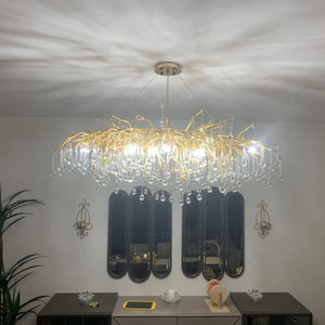 Stunning Tree Branch Crystal Chandelier with Clear Teardrop-shaped for Living/Dining Room - view 17