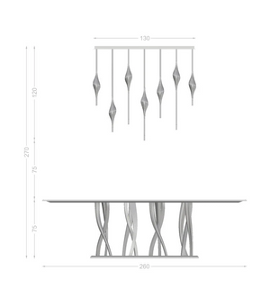 Callista Modern Crystal Linear Dining Room Chandelier - view 8